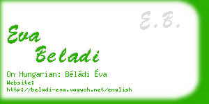 eva beladi business card