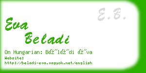 eva beladi business card